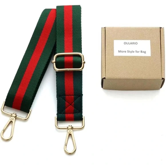 NEW Red/Green Guitar Style Web Canvas
Purse Bag Handbag Strap Adjustable - Picture 5 of 9